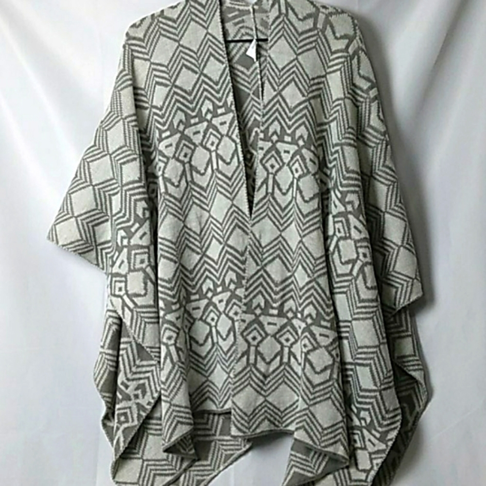 Sweater knit poncho